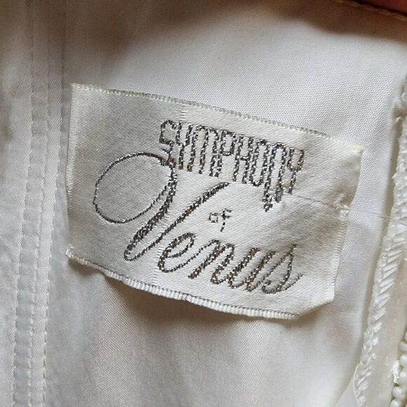 Symphony Of Venus White Of The Shoulder Midi Wedding Gown Size S - Picture 14 of 16